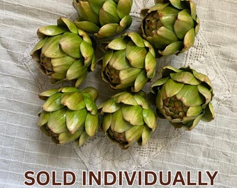 Artificial Artichoke Decor Faux Vegetable Farmhouse Kitchen Decor Rustic Home Accent Photo Prop Table Centerpiece