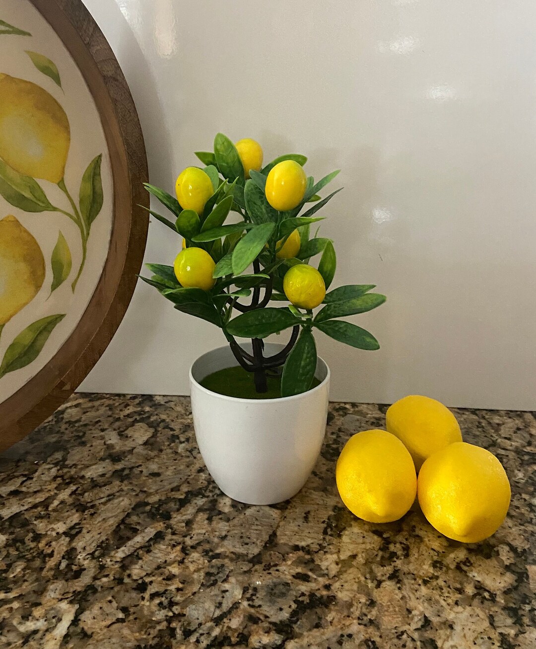 Lemon Decor Lemon Tree Decor Artificial Lemon Tree Faux Lemon Etsy
