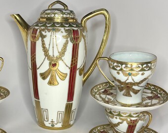 SUPERB ART DECO Fine Porcelain Set