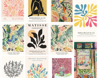 Set van 85 verschillende maten in 17 wanddecoraties, Matisse Print, Poster, Set, Gallery Wall Package, 12 Stuks Wall Art, Modern Wall Art