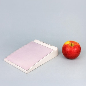 Antique Ceramic Memo Pad, Wedge Shaped Ceramic Kitchen Note Pad, Victorian Kitchenalia