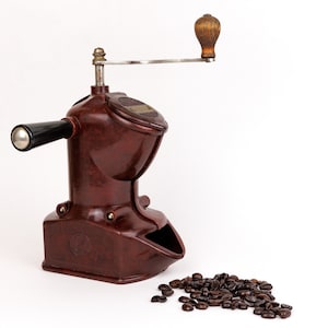 Vintage PeDe Brown Bakelite Coffee Grinder, German, Peter Dienes, Kitchenware 1930s