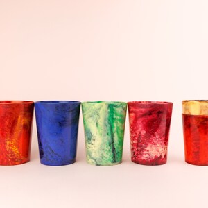 Vintage Bandalasta Ware Bakelite Marbled Early Plastic Cups, Tumbler, Retro Plastic, 1930s, Early 20th Century image 4
