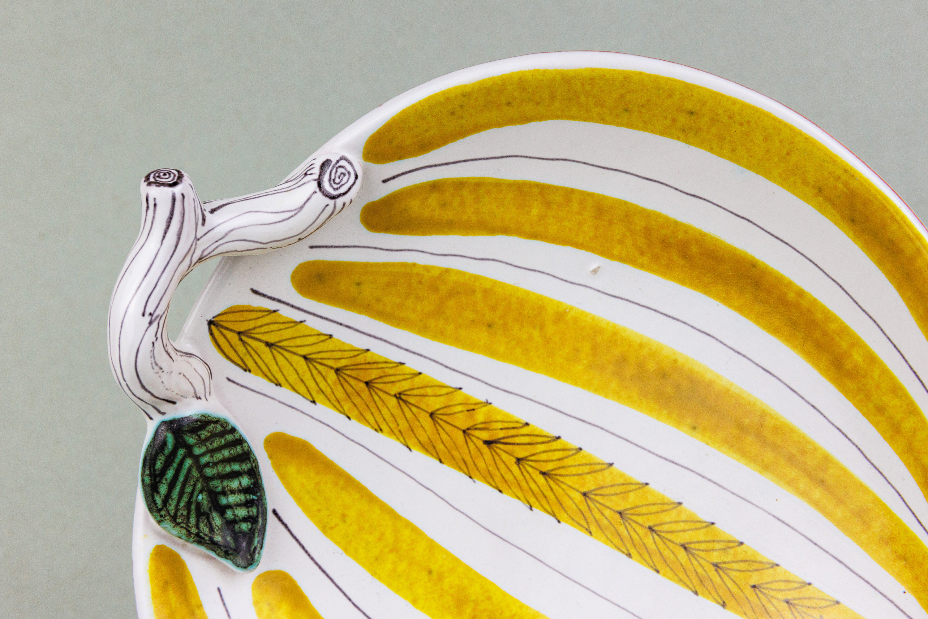 Mid Century STIG LINDBERG, Gustavsberg Swedish 1950s Yellow