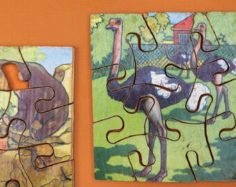 Collection of Vintage British Animal Jigsaw Puzzles, Zoo, Farm