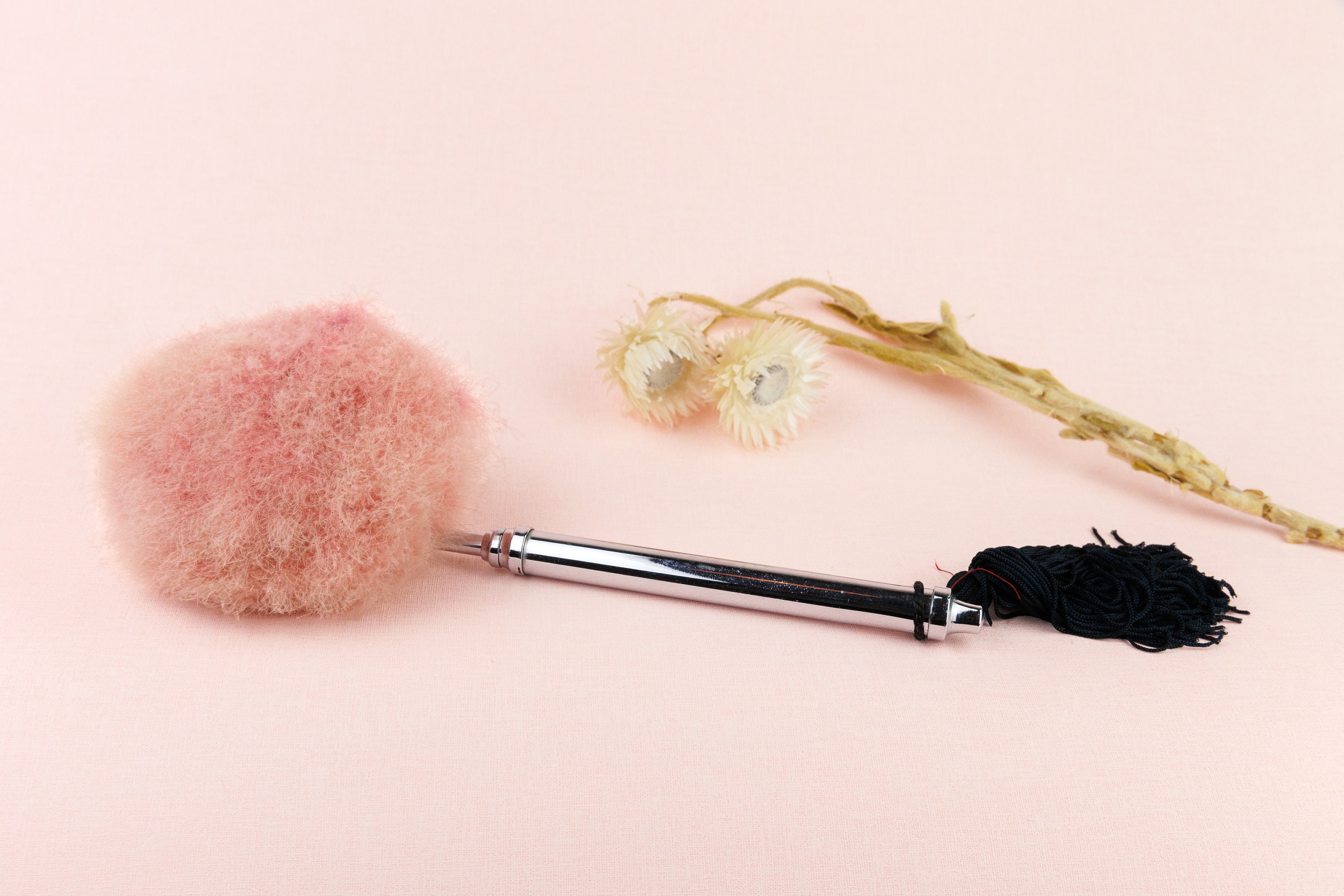 Vintage Telescopic Art Deco Powder Puff Chrome and Pink - Etsy