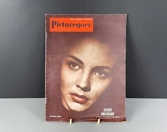 Vintage Picturegoer Magazines, Featuring Old Hollywood Movie Stars, Jennifer Jones Cover, 1950s, Mid Century Film Periodical