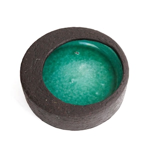 Vintage Brown and Green Mid Century Denmark Stoneware Dish, Gunnar Nylund for Nymölle, Chunky Danish Studio Pottery Plate