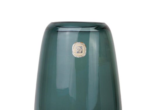 艾ＡＡ）W.Wagenfeld for WMF turmalin vase Vintage Wilhelm Wagenfeld for WMF Oval Tourmaline Smokey Green