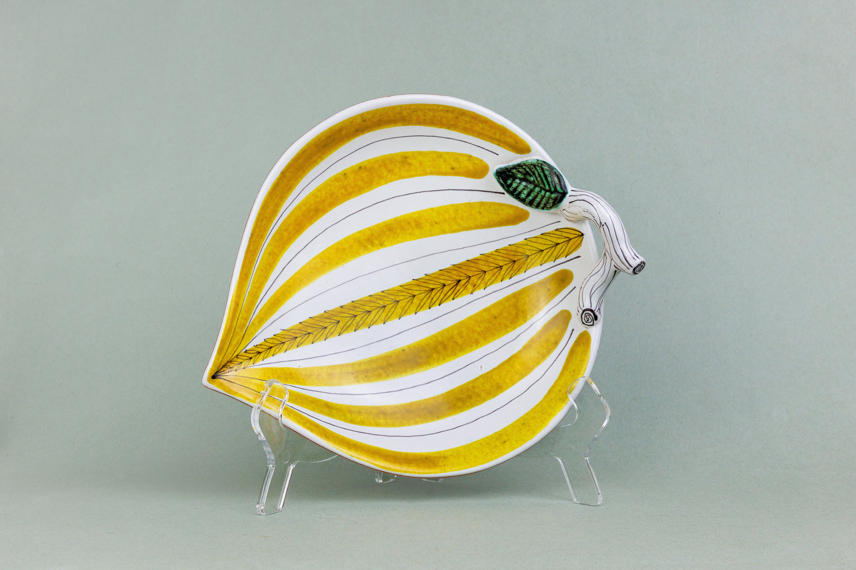 Mid Century STIG LINDBERG, Gustavsberg Swedish 1950s Yellow