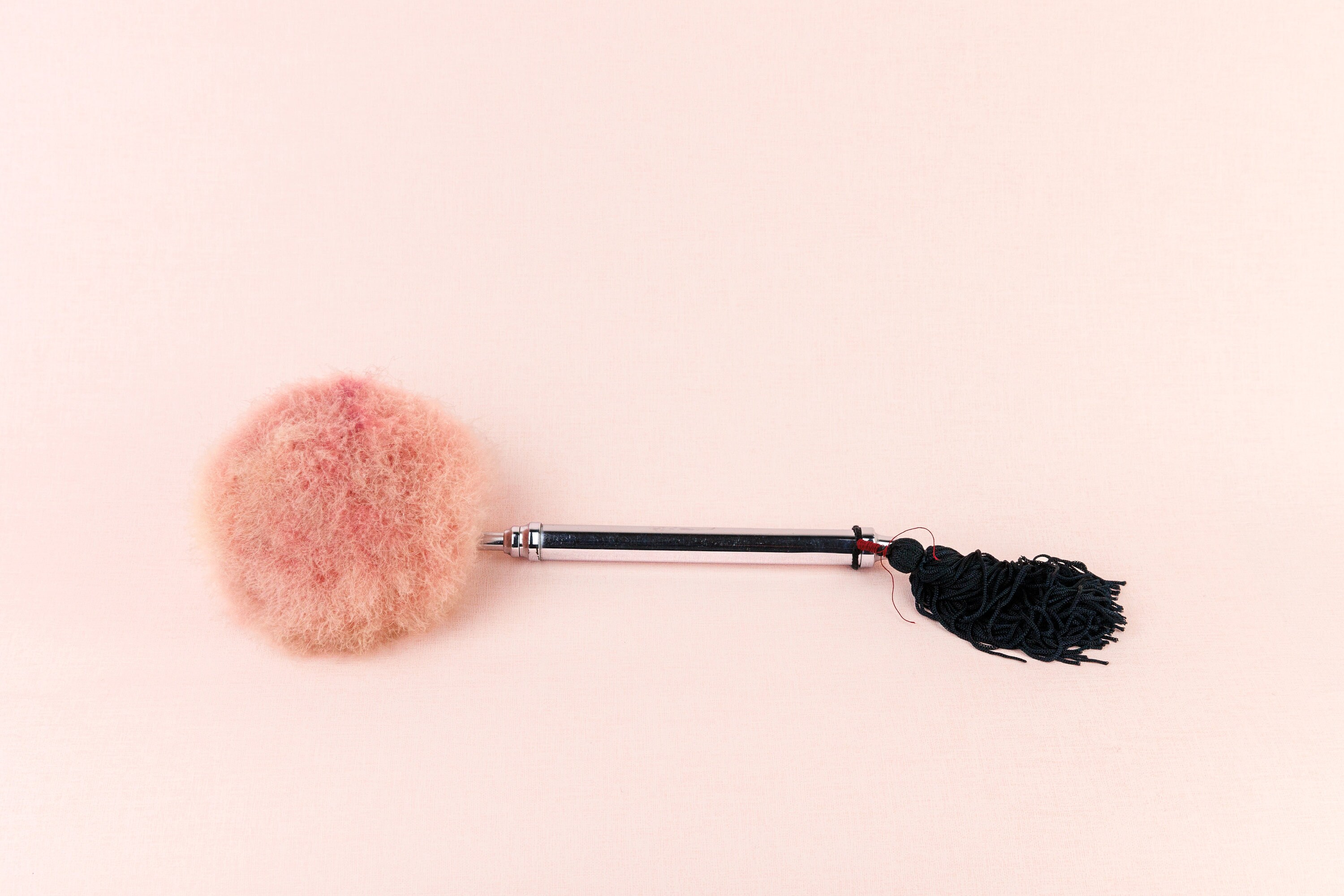 Vintage Telescopic Art Deco Powder Puff, Chrome and Pink Swansdown ...