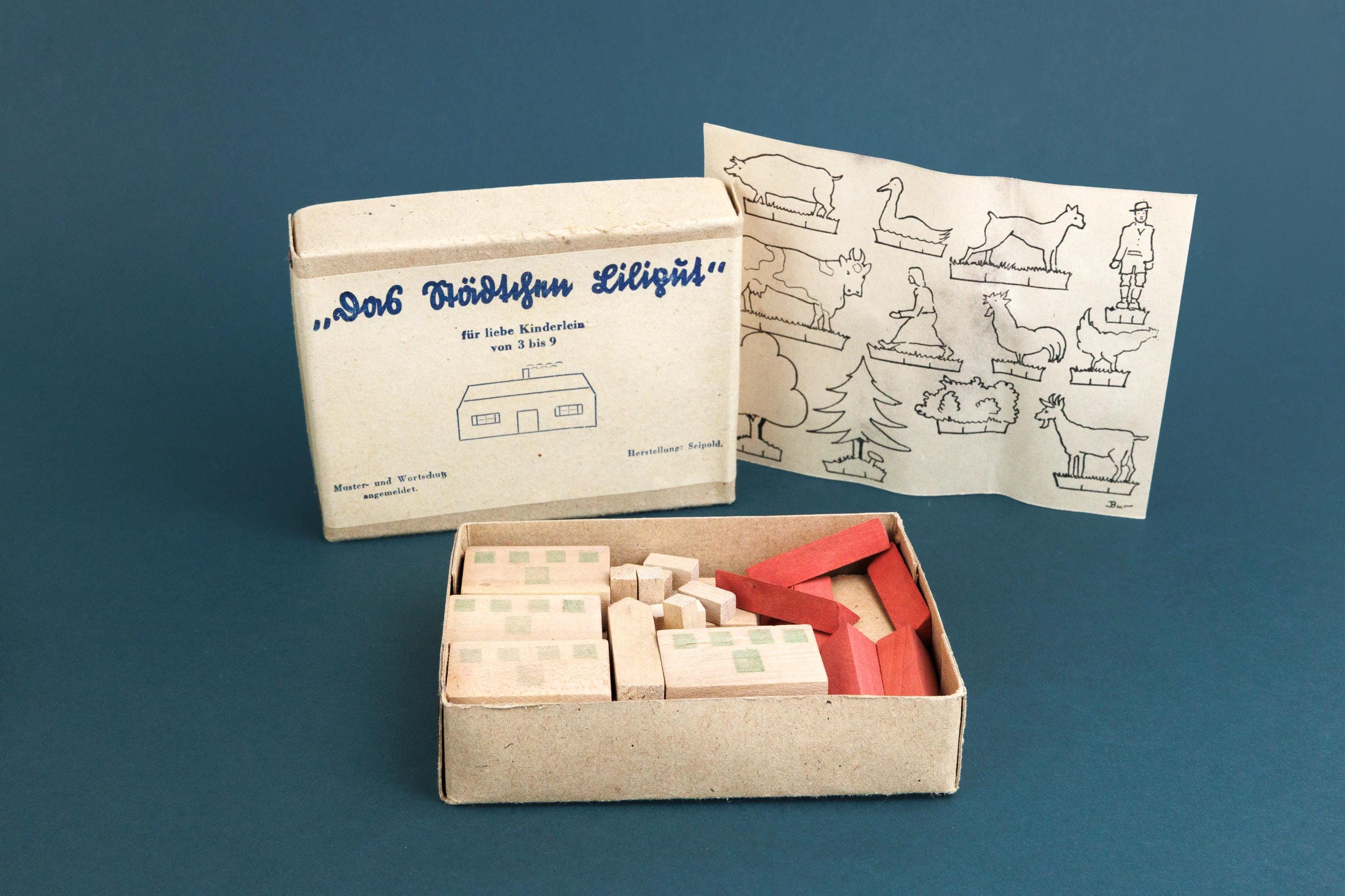 ヴィンテージ ボックス入り エルツ山地木造村、ザイポルド、ドイツ民芸