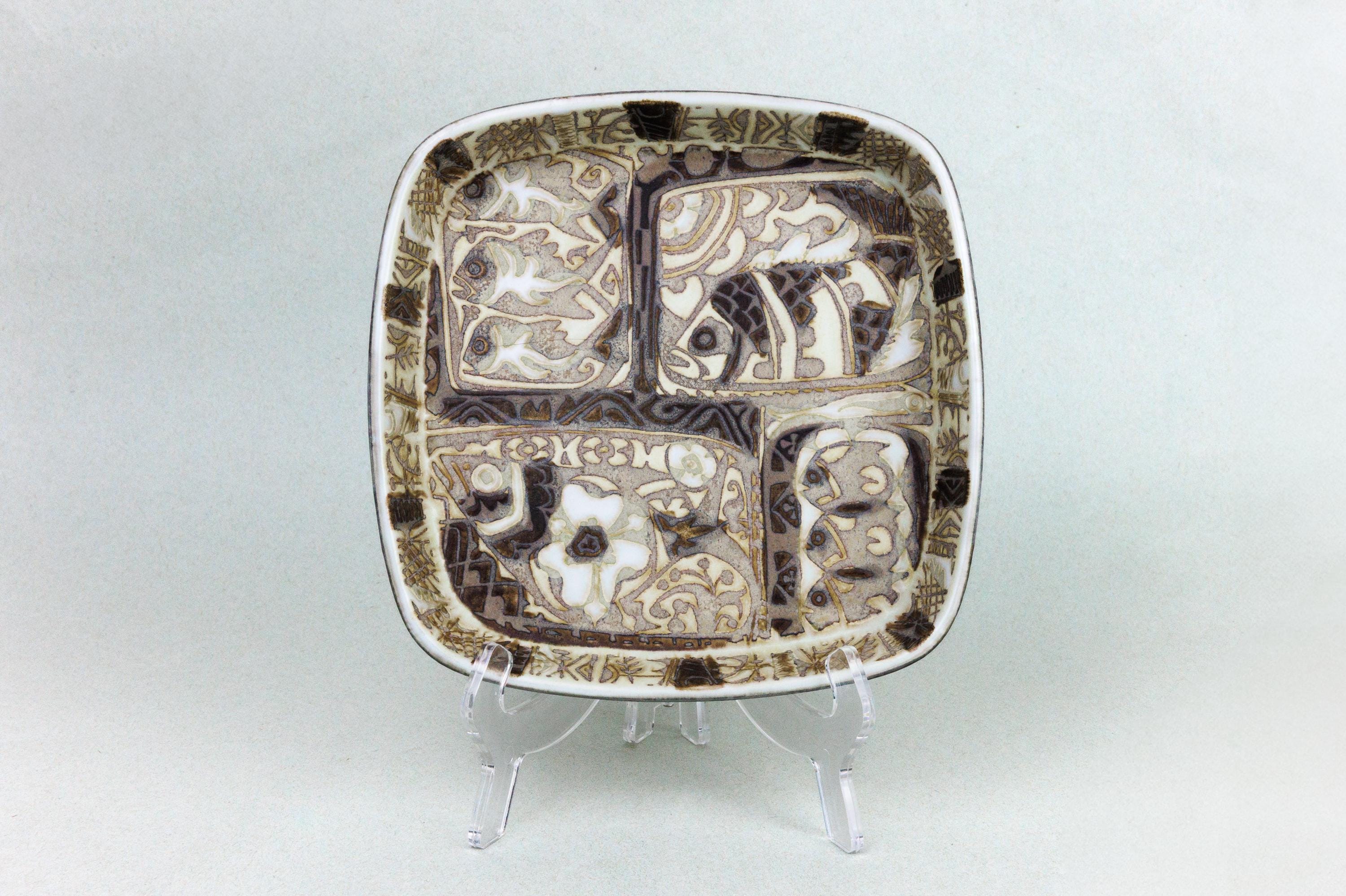Vintage Small Square Ceramic Dish, Nils Thorsson Royal Copenhagen