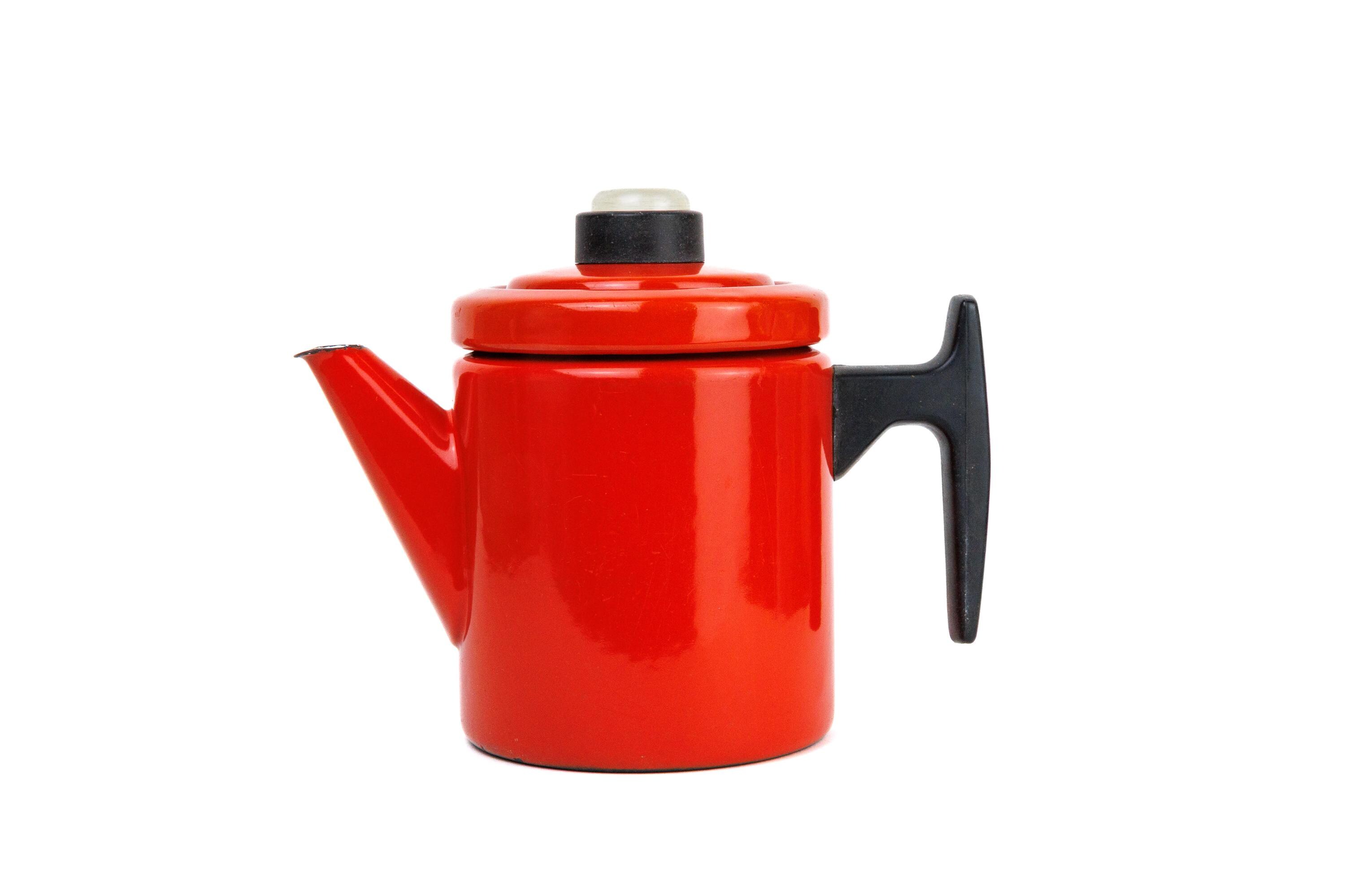 FINEL フィネル Antti Nurmesniemi ARABIA Vintage Antti Nurmesniemi for Finel, Arabia Finland Red Enamel