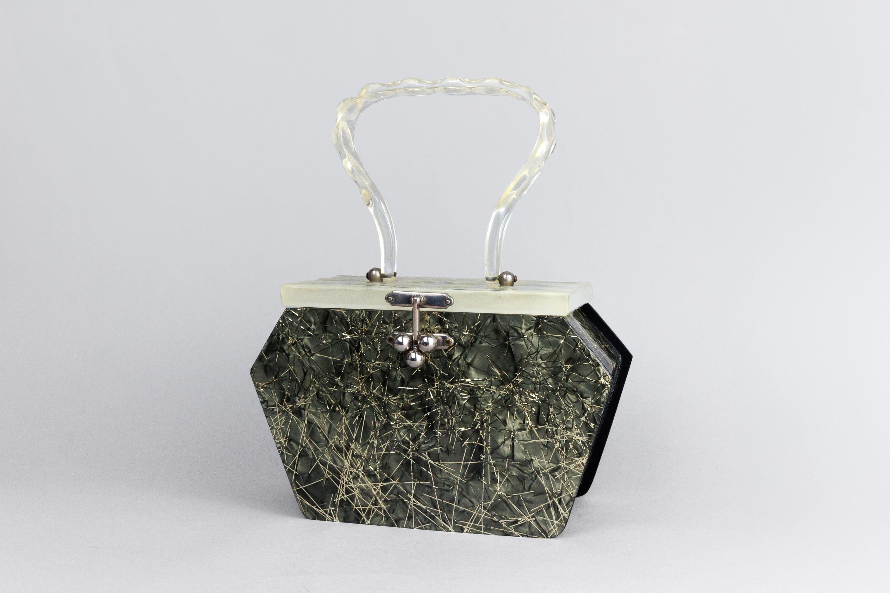 ヴィンテージルーサイトバッグ Vintage lucite bag - Etsy 日本