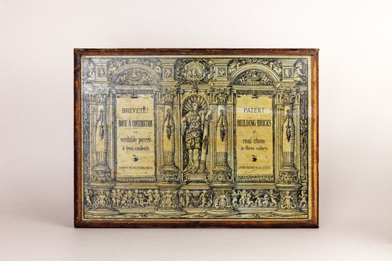 Antique Richter's Boxed Anchor Building Stones, Building Blocks in