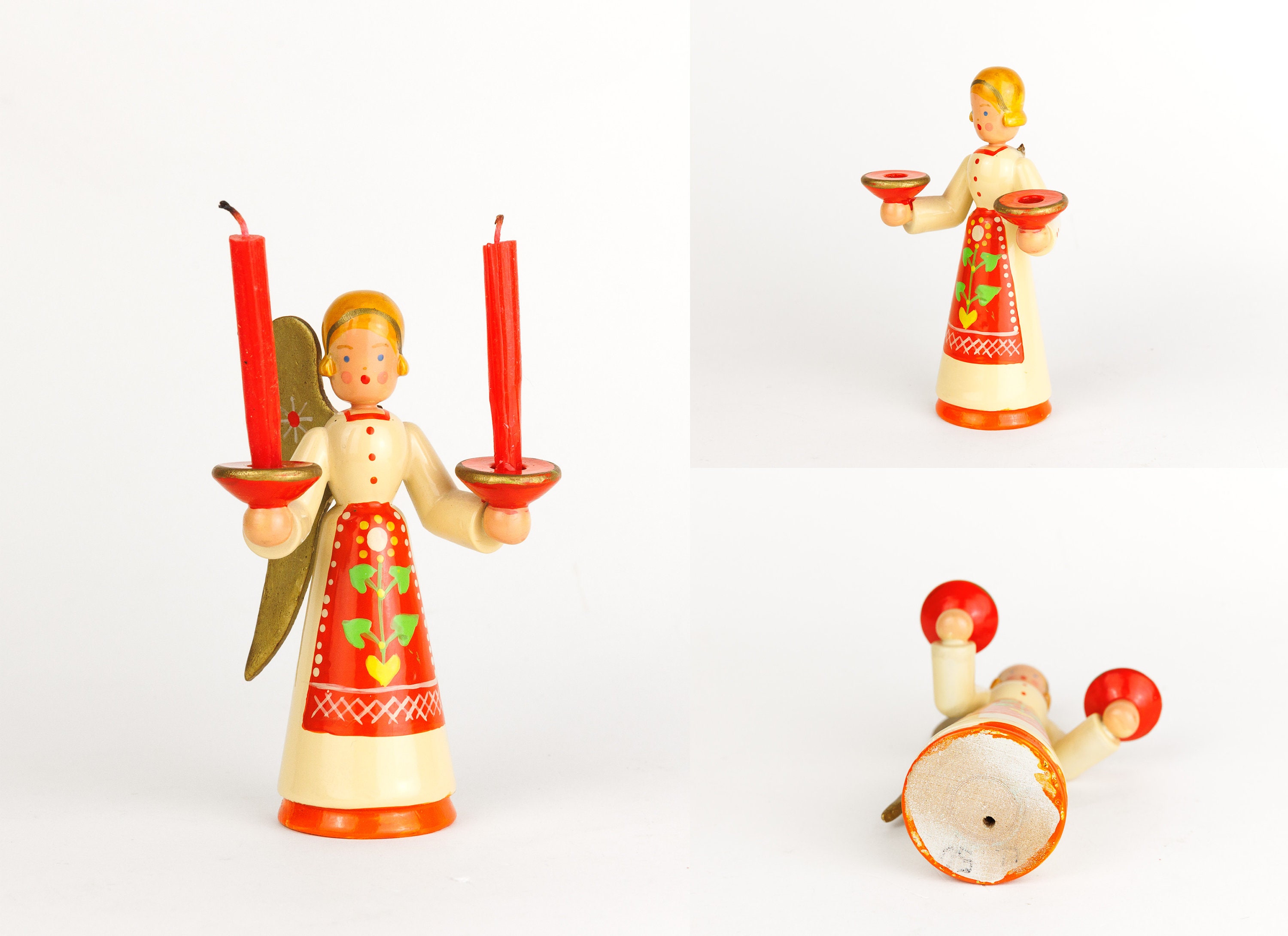 Collection of Vintage Erzgebirge Wooden Toy Christams Figures, Painted Wood, German Folk Art, Winter Holiday Decorations, Xmas Candle Holder - Etsy Collection of Vintage Erzgebirge Wooden Toy Christams Figures, Painted Wood, German Folk Art, Winter Holiday Decorations, Xmas Candle Holder - Etsy