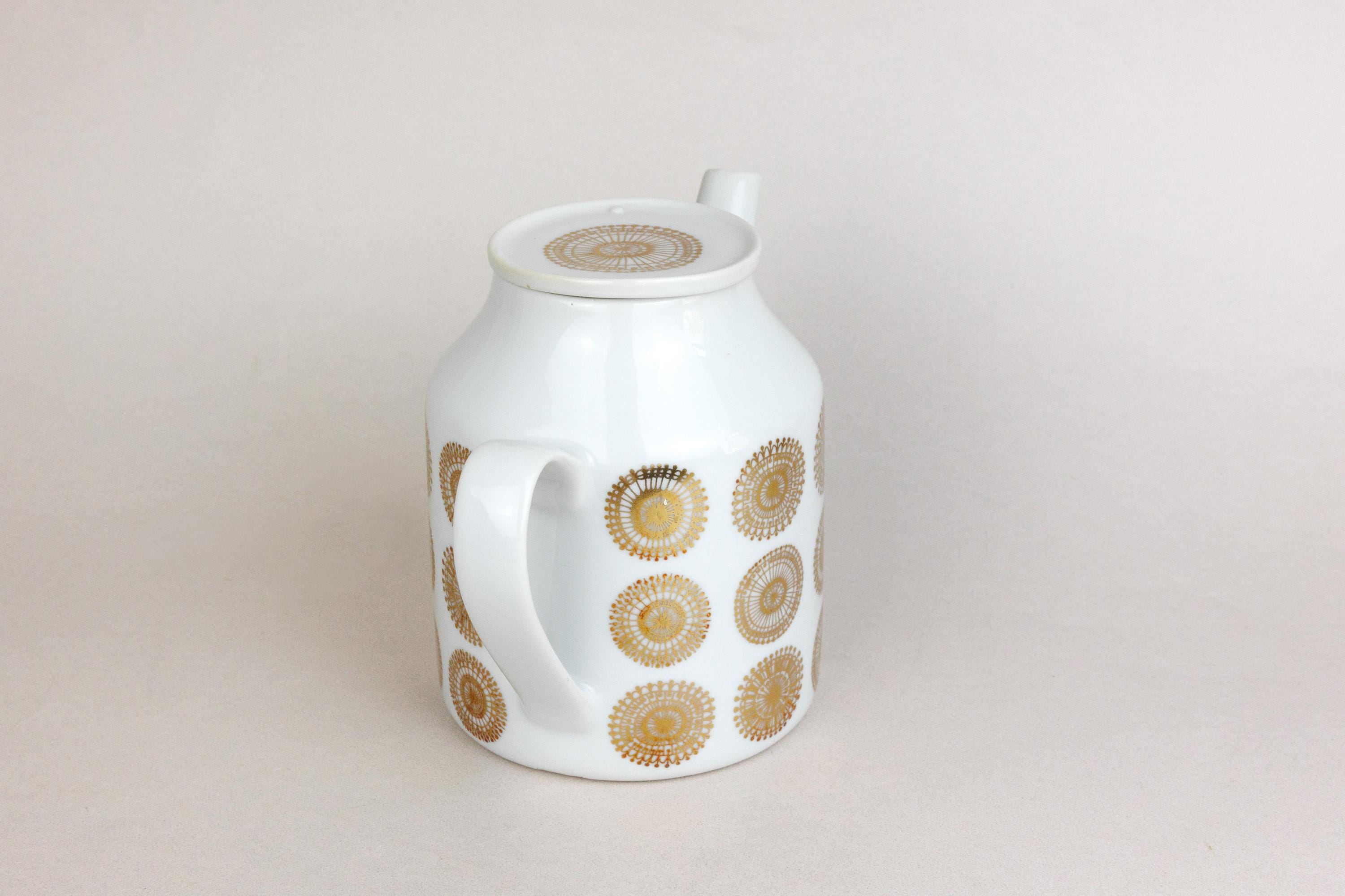 Mid Century Norwegian Porsgrund Porcelain Gold Gilt Coffee or Tea
