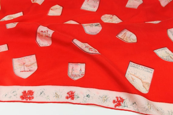 Foulard En Soie RAIFFEISEN Vintage - 85 X 87 Cm - Occasion