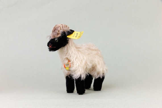 Vintage Steiff Snucki, Ram, Mountain Sheep, 1312.00 Chest Tag, Ear