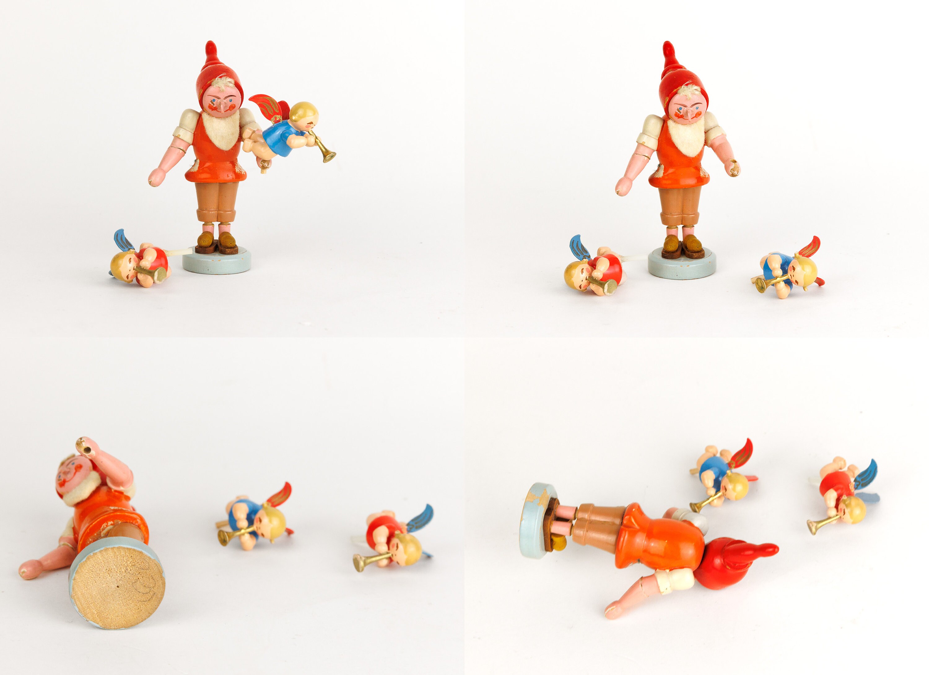Collection of Vintage Erzgebirge Wooden Toy Christams Figures, Painted Wood, German Folk Art, Winter Holiday Decorations, Xmas Candle Holder - Etsy Collection of Vintage Erzgebirge Wooden Toy Christams Figures, Painted Wood, German Folk Art, Winter Holiday Decorations, Xmas Candle Holder - Etsy