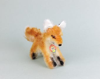 Steiff Xorry Fox 22 Cm Mohair Beige Brown Vintage Plush Toy With