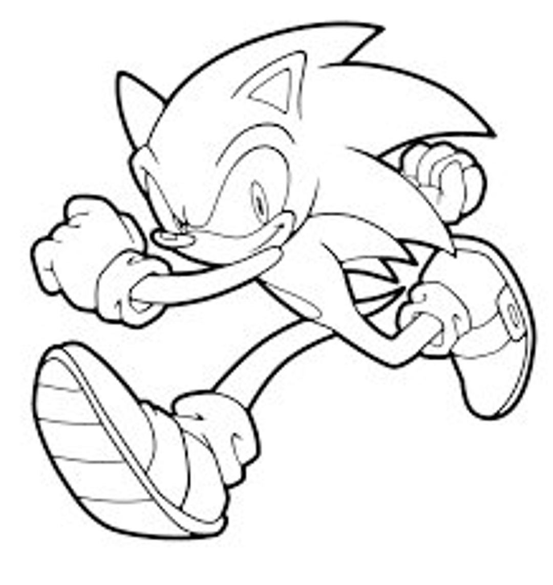 Sonic Hedgehog Kids Colouring Pictures to Print-and-Colour Online