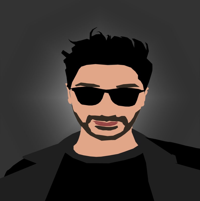 Personalized Digital Art Custom Faceless Couple Portrait From Your