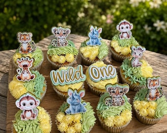 Jungle/safari cupcake toppers