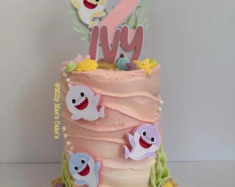 Baby Shark cake topper set