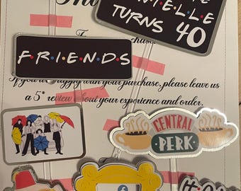 Friends cake topper set