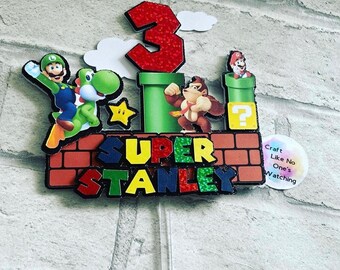 Super Mario cake topper]Super Mario Brothers]Cake Topper