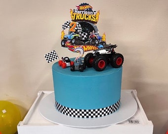 Hot wheels cake topper