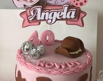 Country cake topper/western/cowgirl