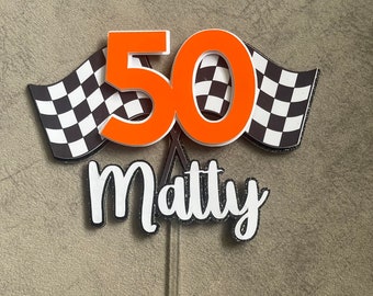 Racing cake topper / racing flag