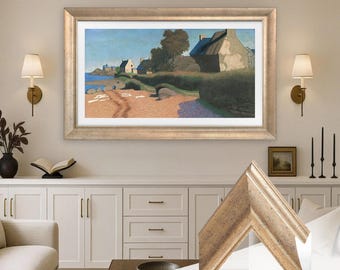 Champagne Gold TV Frame for Samsung TV, 32,43,50, 55 Inch TV Frame for Samsung the Frame Tv and Frame Pro Tv Models, The Frame Tv Bezel