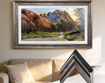 Antique Silver Bezel TV Frame,  Frame for Samsung 2021+ , Custom Tv Frame, Wide Compatible with Samsung Tv Frame, Decorative Frame