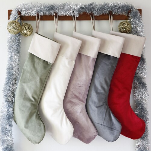 Personalized Velvet Christmas Stocking Custom Name Christmas Etsy