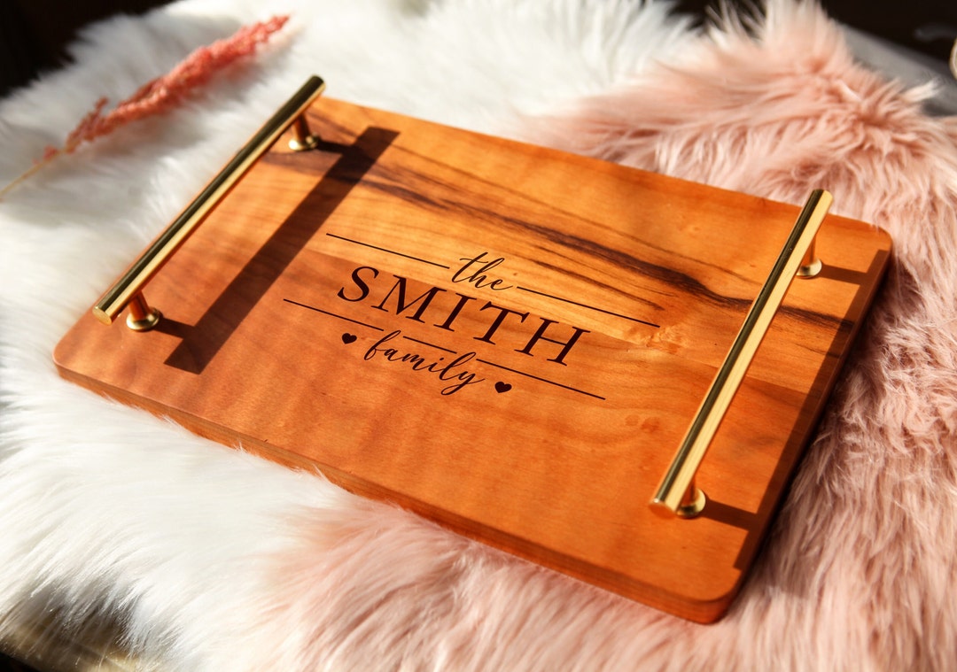 Custom Wooden Tray Kitchen Decor Handmade Wood Tray Gift Etsy