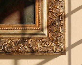 Hand-Crafted TV Frame for Samsung Frame Tv, Gold Gilded TV Frame, Decorative Frame, Custom TV Frame, 32 43 50 55 Inch Frame, Frame Tv Bezel