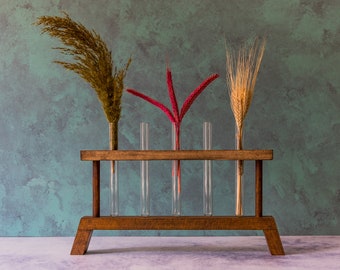 Hydroponic Plants Vase - Table Desk Decor - Home Decor - Propagation Station - Housewarming Gift - Glass Vase Planter - Water Plant Holder