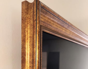 Hand-Crafted TV Frame for Samsung Frame TV, Custom Tv Frame, Tv Bezel Vintage Frame Home Decor, Wide Compatible with Samsung Tv Frame, TCL