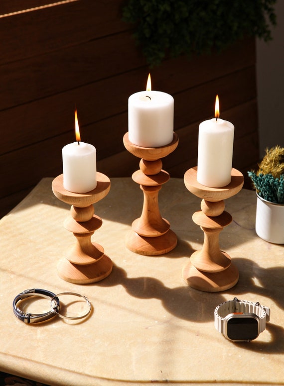 1 Set Wedding Gifts For Couples, Wooden Candlestick, Candle Holder,  Personalized Wedding Gifts For The Couple, Engagement Gifts For Couples,  Valentine