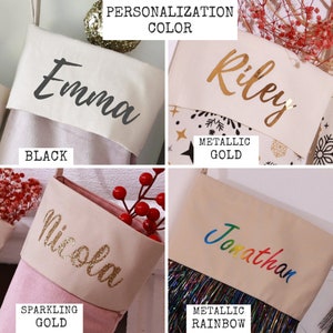 Personalized Velvet Christmas Stocking Custom Name Christmas Stocking Name Stockings Family Stockings Christmas Decor 1 STOCKING image 6