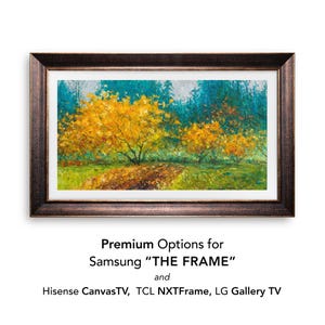 Walnut Gold TV Frame, Dark Brown Tv Frame for Samsung Tv 2021+ The Frame Bezel, TV Frame, Wide Compatible with Samsung Tv Frame, TCL