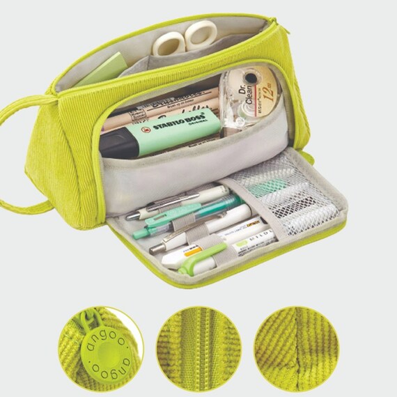 Pencil Case Clear Mesh Pencil Pouch, Large Capacity Pencil Bag 2  Compartment Pen Bag, Zipper Transparent Stationary Pen Cases, Handheld  Multi-function