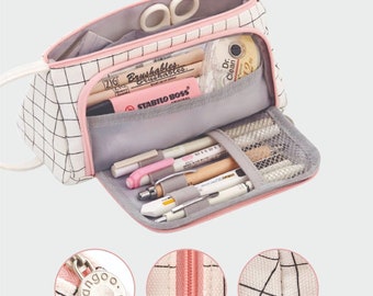 Pancake Pencil Case Stationery Bag Holder Organizer Pen Case Makeup  Organizer Pencil Carrying Case Pancake Shape