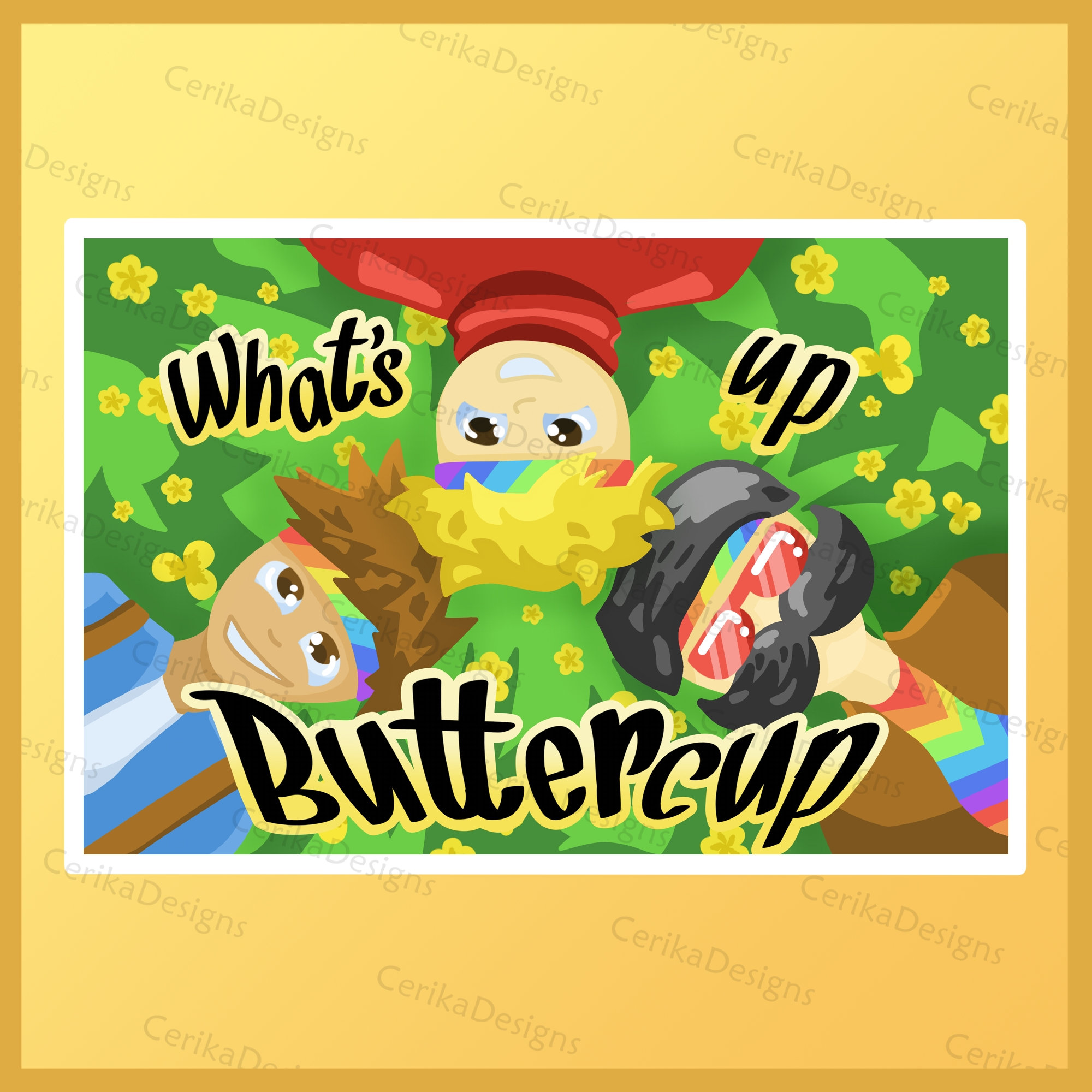 What's up Buttercup Hermitcraft Art Print Etsy