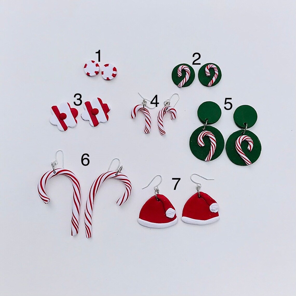Candy Cane& Christmas Earrings Etsy
