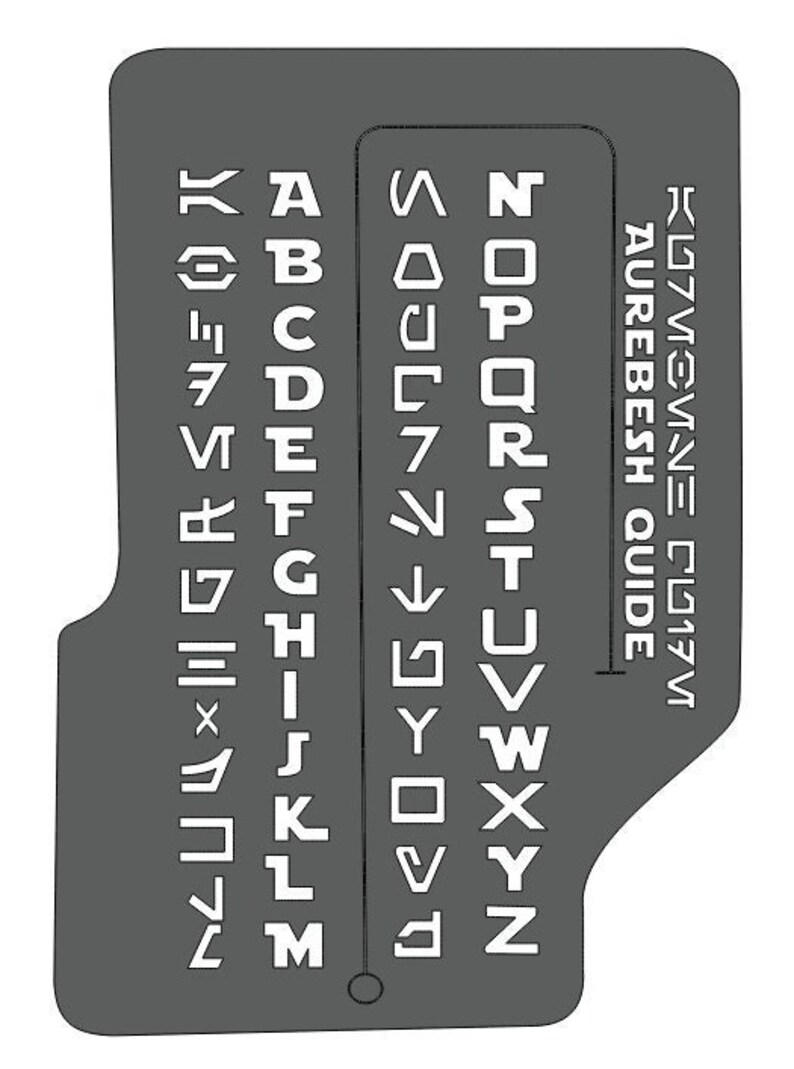 Aurebesh Pocket Translator Star Wars Quide Gift for Men Etsy Canada
